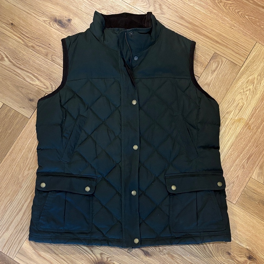 L.L. Bean Women's Quilted Dark Green Vest